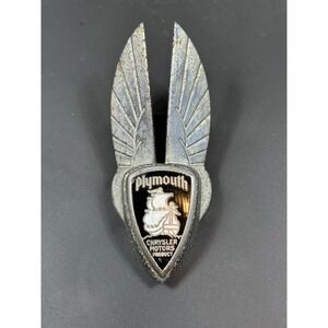 VTG OEM Mopar Plymouth Chrysler Motors Product Hood Radiator Emblem Badge 1935